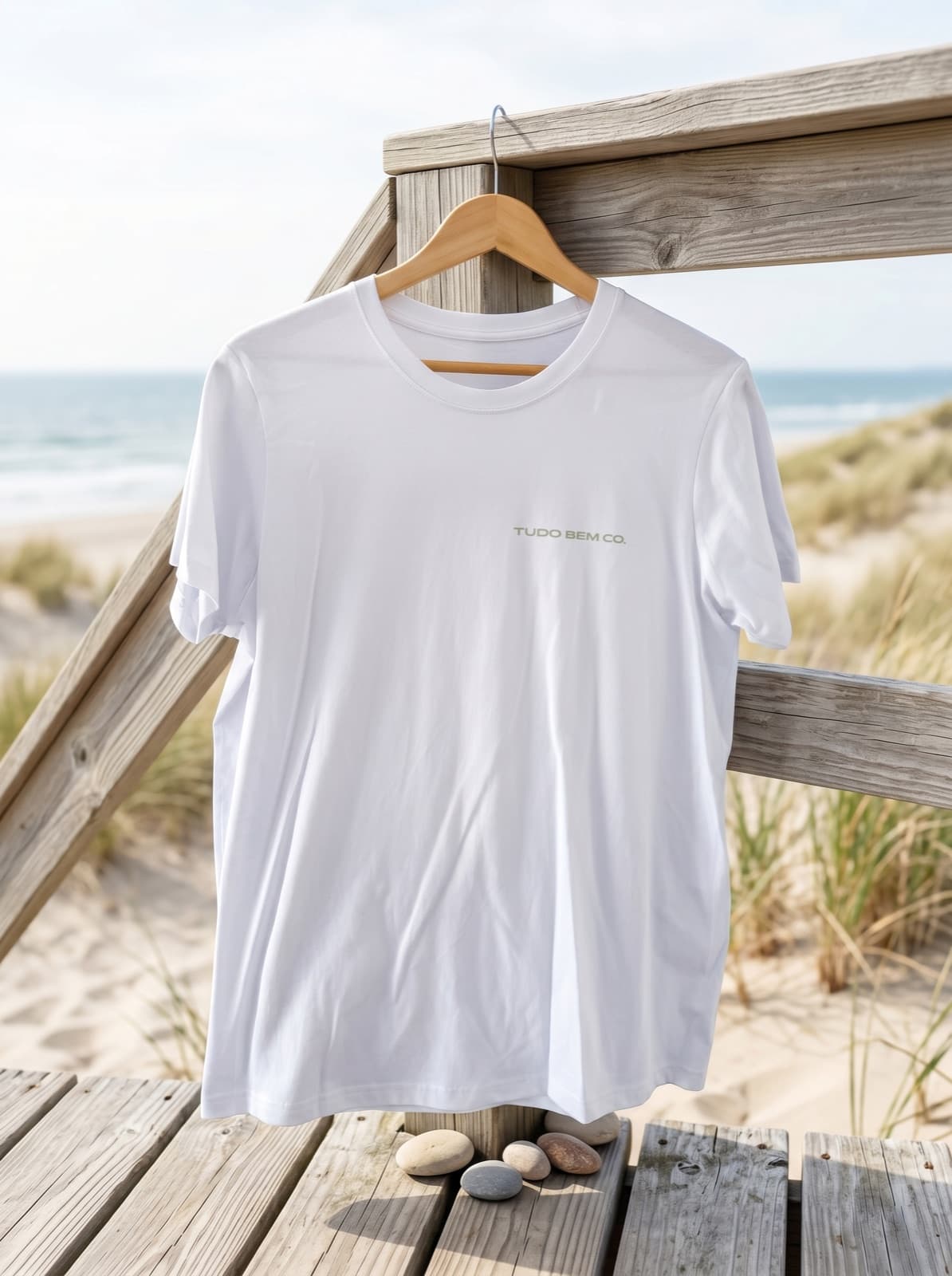 Tide Line Tee — White (back)